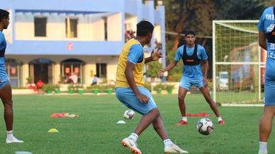 Jamshedpur FC squad training ahead of a tough match against FC Goa