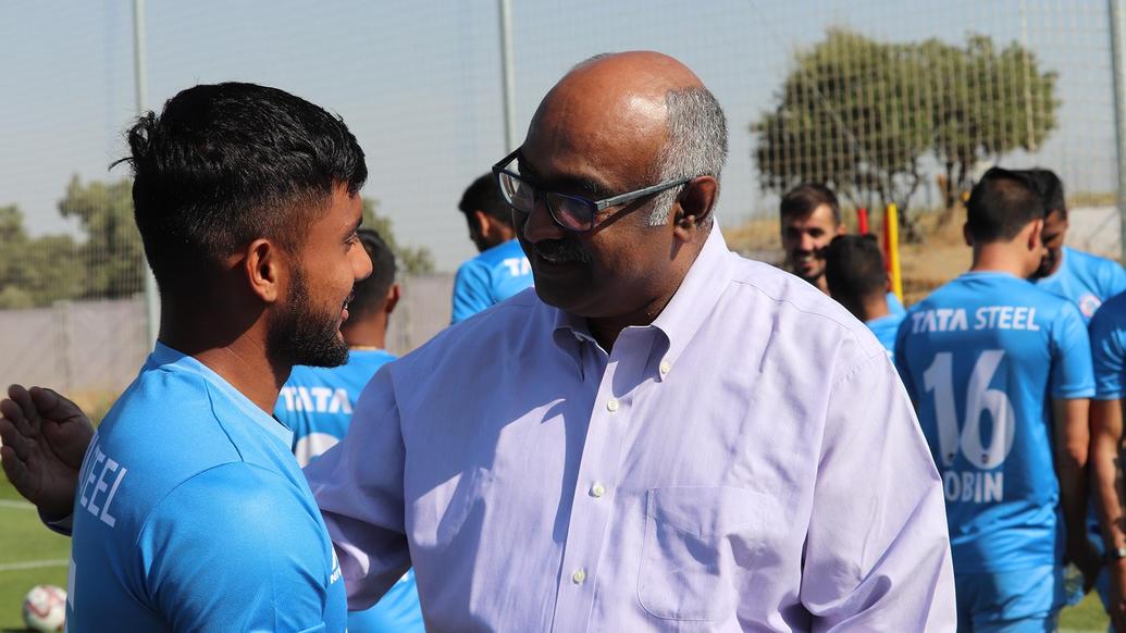 Jamshedpur FC chairman Mr. Sunil Bhaskaran visits the training camp in Madrid, Spain