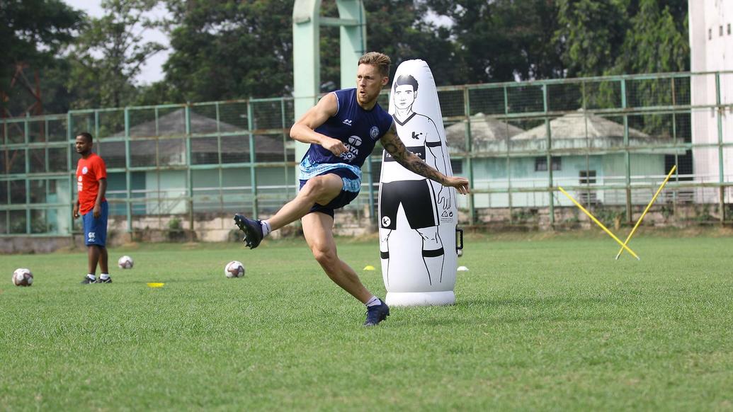Jamshedpur FC players slog it out in the training session