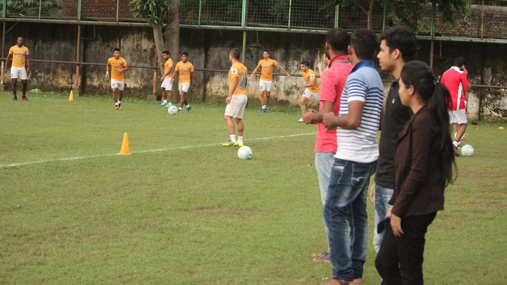Fans witness team training at Tata Football Academy Fans witness team training at Tata Football Academy