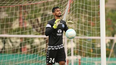 Jamshedpur FC practice ahead of their match with Minerva Punjab FC in the Hero Super Cup Jamshedpur FC practice ahead of their match with Minerva Punjab FC in the Hero Super Cup