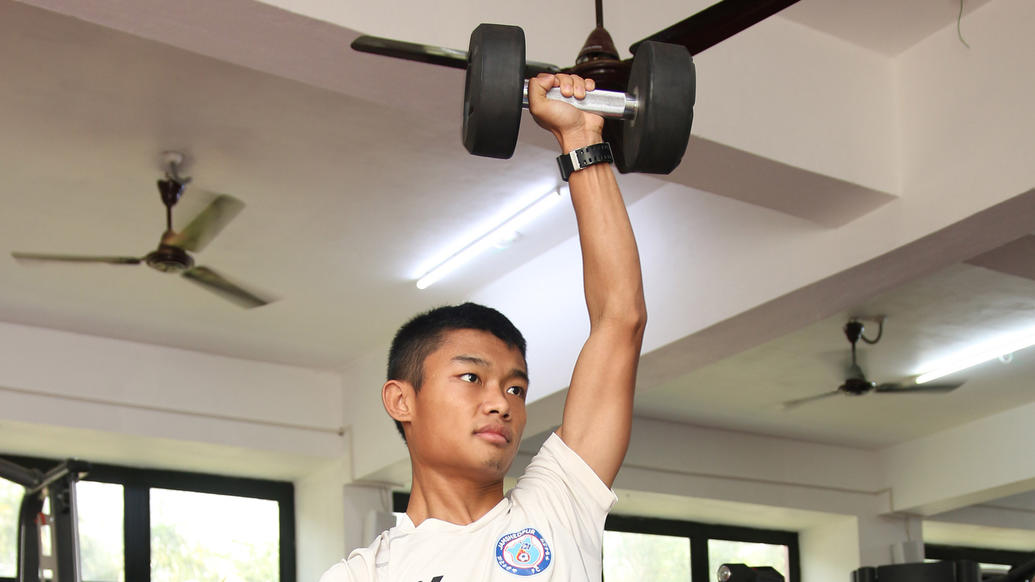 Jamshedpur FC players workout ahead of #JFCvFCG Jamshedpur FC players workout ahead of #JFCvFCG