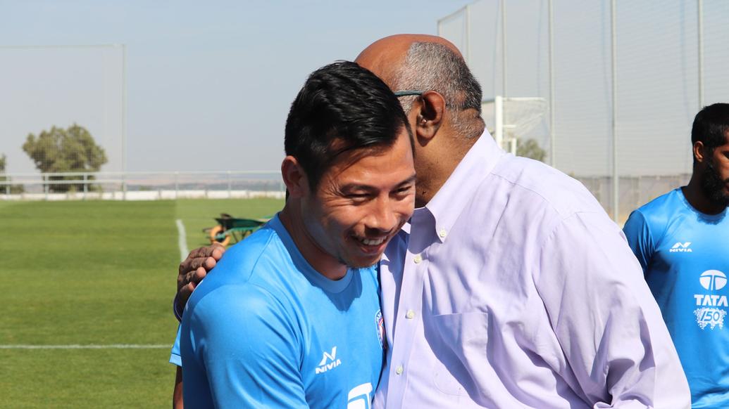Jamshedpur FC chairman Mr. Sunil Bhaskaran visits the training camp in Madrid, Spain