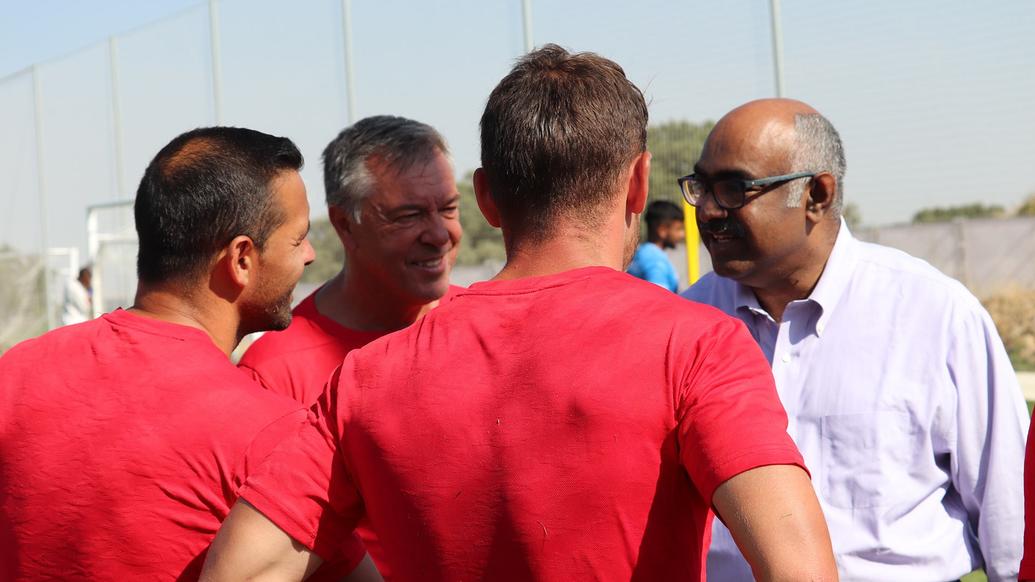 Jamshedpur FC chairman Mr. Sunil Bhaskaran visits the training camp in Madrid, Spain