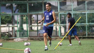 Jamshedpur FC players slog it out in the training session