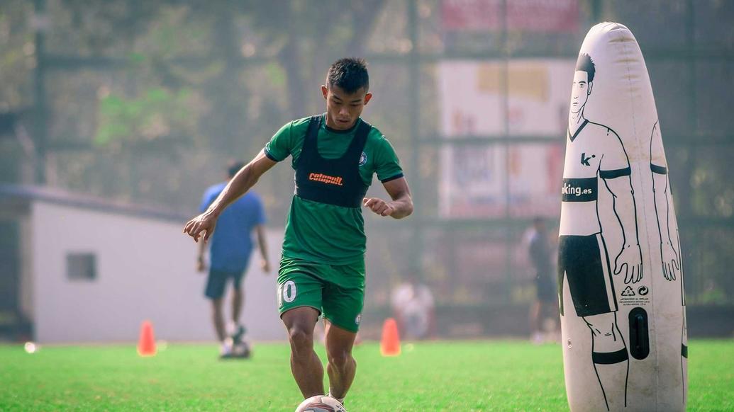 Jamshedpur FC players hustle it out in training Jamshedpur FC players hustle it out in training