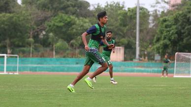 Jamshedpur FC practice ahead of their match with Minerva Punjab FC in the Hero Super Cup Jamshedpur FC practice ahead of their match with Minerva Punjab FC in the Hero Super Cup