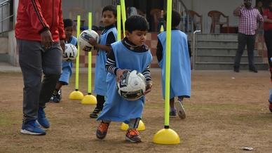 Photo Gallery: Glimpses from the inauguration of a fourth football school in association with DBMS High School