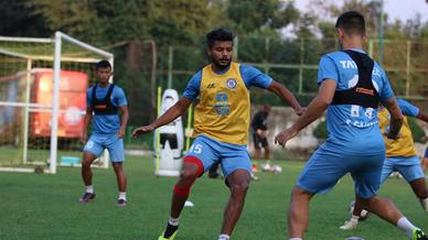 Jamshedpur FC squad training ahead of a tough match against FC Goa