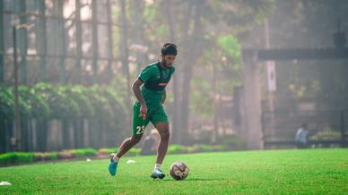 Jamshedpur FC players hustle it out in training 