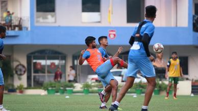 Jamshedpur FC squad training ahead of a tough match against FC Goa