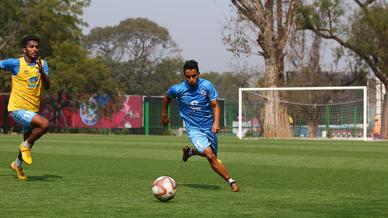 Jamshedpur FC squad go all out in an intense training session Jamshedpur FC squad go all out in an intense training session