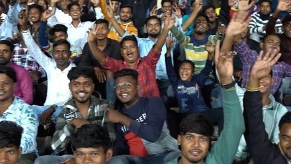 Fans reaction at JAM-packed Furnace after an intense stand-off. #JamKeKhelo #JFCPFC