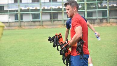 Jamshedpur FC players slog it out in the training session