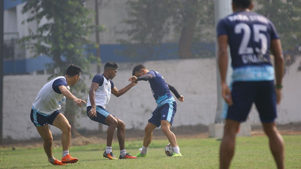 Jamshedpur FC continue the hard work in training after an important victory over Chennaiyin FC .