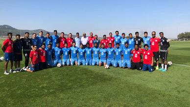 Jamshedpur FC chairman Mr. Sunil Bhaskaran visits the training camp in Madrid, Spain