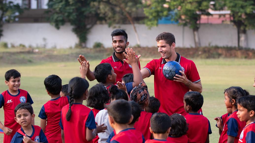 Pablo, Farukh and Augustin visit RVS Academy Football School for knowledge sharing