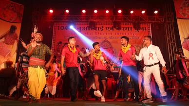Tim Cahill, Gourav Mukhi and Mobashir Rahman in Agrico for a Karma Pooja Event