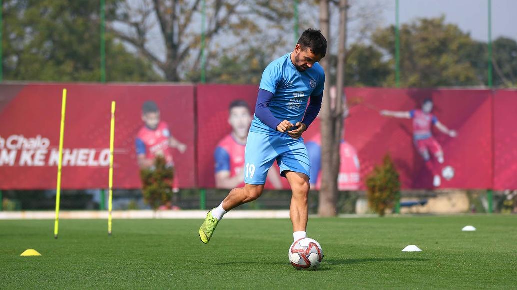 Jamshedpur FC squad go all out in an intense training session Jamshedpur FC squad go all out in an intense training session