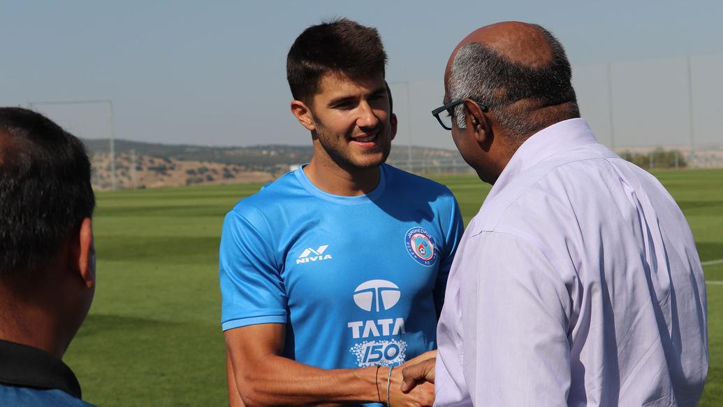 Jamshedpur FC chairman Mr. Sunil Bhaskaran visits the training camp in Madrid, Spain