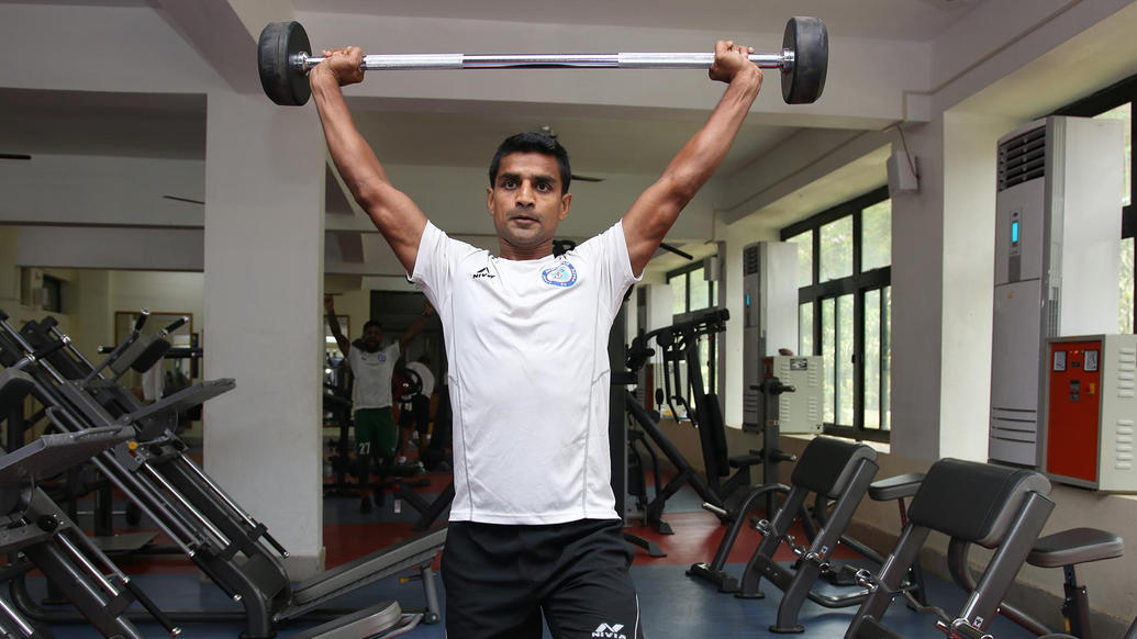 Jamshedpur FC players workout ahead of #JFCvFCG Jamshedpur FC players workout ahead of #JFCvFCG