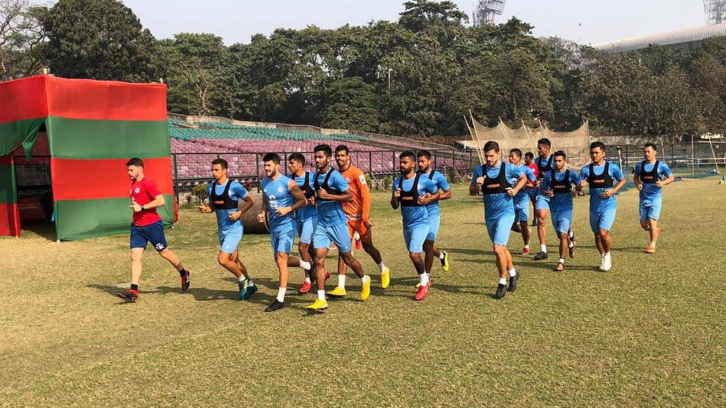 Jamshedpur FC squad have reached Kolkata and are preparing for the clash on Sunday