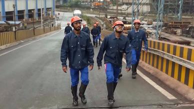 Jamshedpur FC players make most of Tata Steel plant visit Jamshedpur FC players make most of Tata Steel plant visit