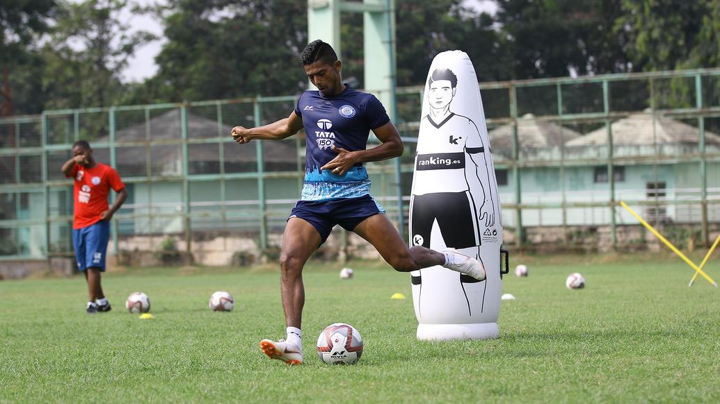Jamshedpur FC players slog it out in the training session