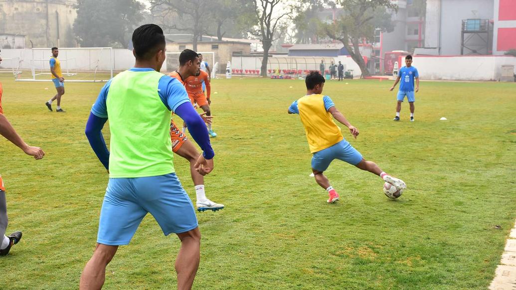 The Jamshedpur FC squad begin training after the mid-season break