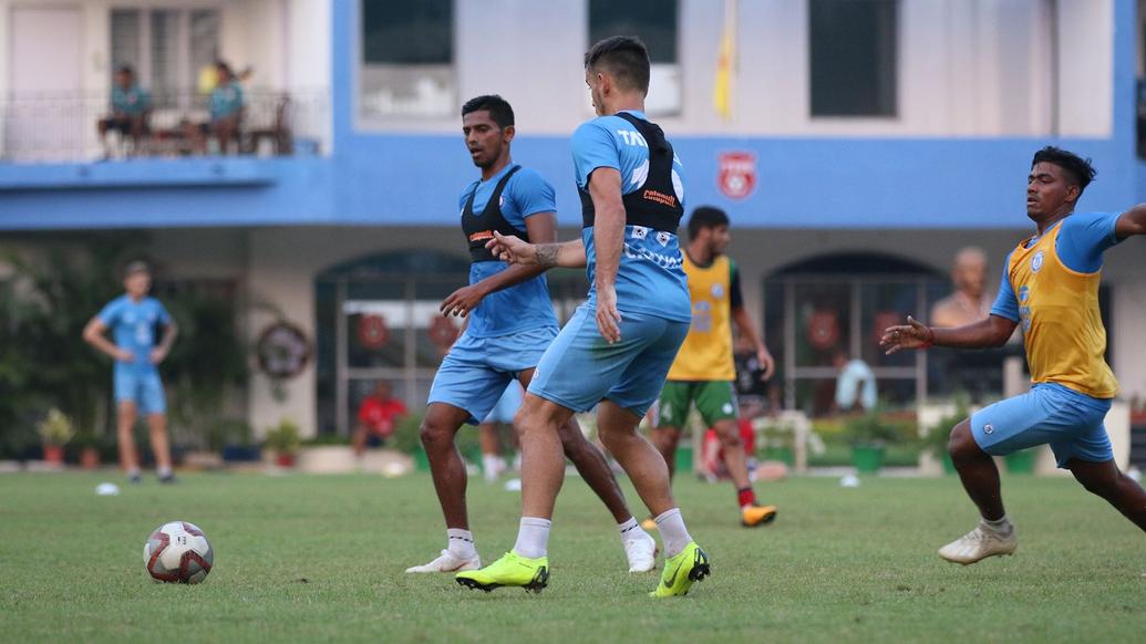Jamshedpur FC squad training ahead of a tough match against FC Goa