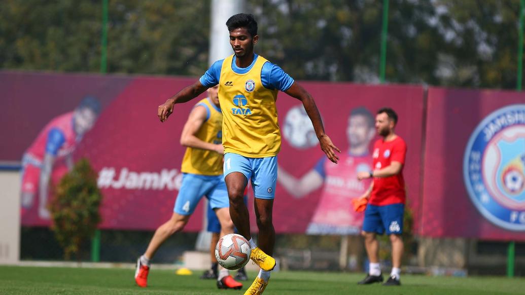 Jamshedpur FC squad go all out in an intense training session Jamshedpur FC squad go all out in an intense training session
