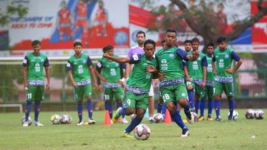 Reserves practice ahead of match with Imphal's Trau FC