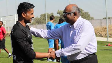 Jamshedpur FC chairman Mr. Sunil Bhaskaran visits the training camp in Madrid, Spain