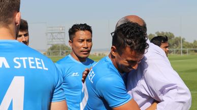 Jamshedpur FC chairman Mr. Sunil Bhaskaran visits the training camp in Madrid, Spain