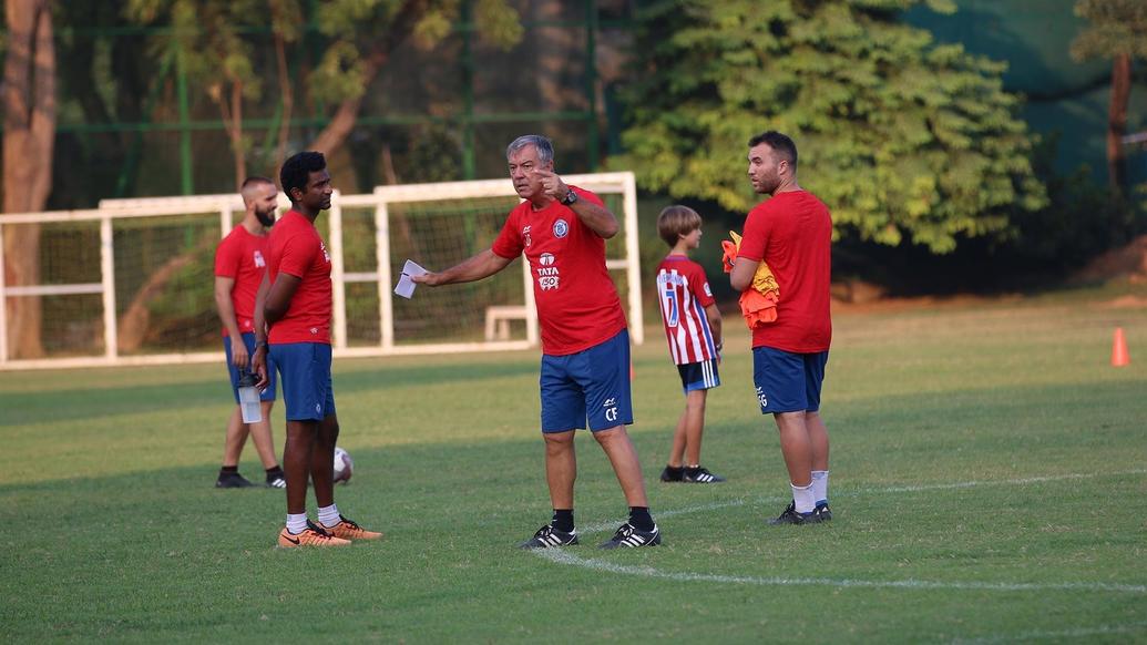 Jamshedpur FC squad training ahead of a tough match against FC Goa