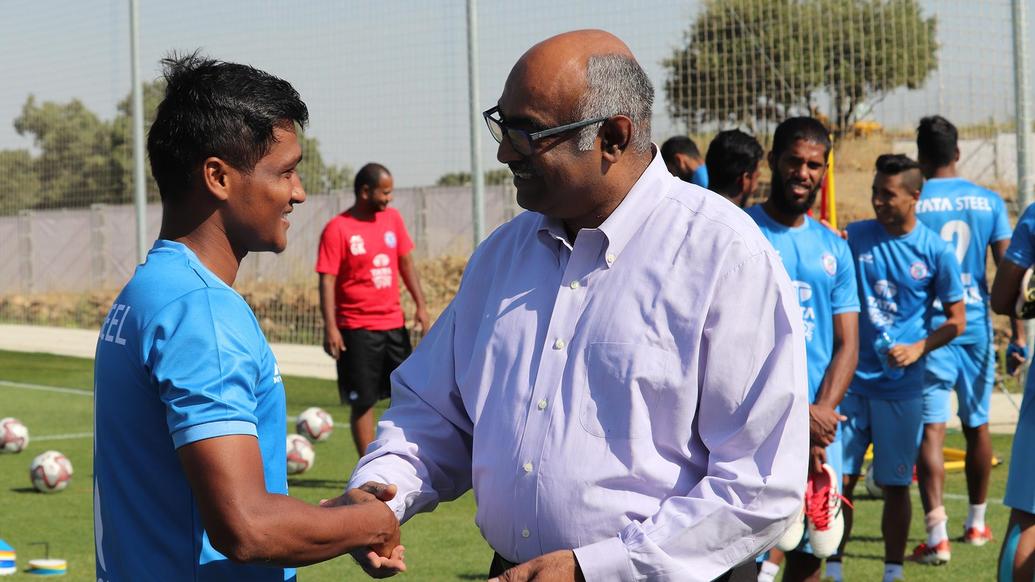 Jamshedpur FC chairman Mr. Sunil Bhaskaran visits the training camp in Madrid, Spain