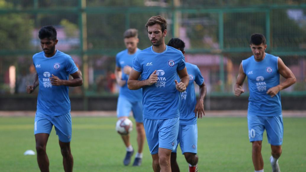 Jamshedpur FC squad training ahead of a tough match against FC Goa