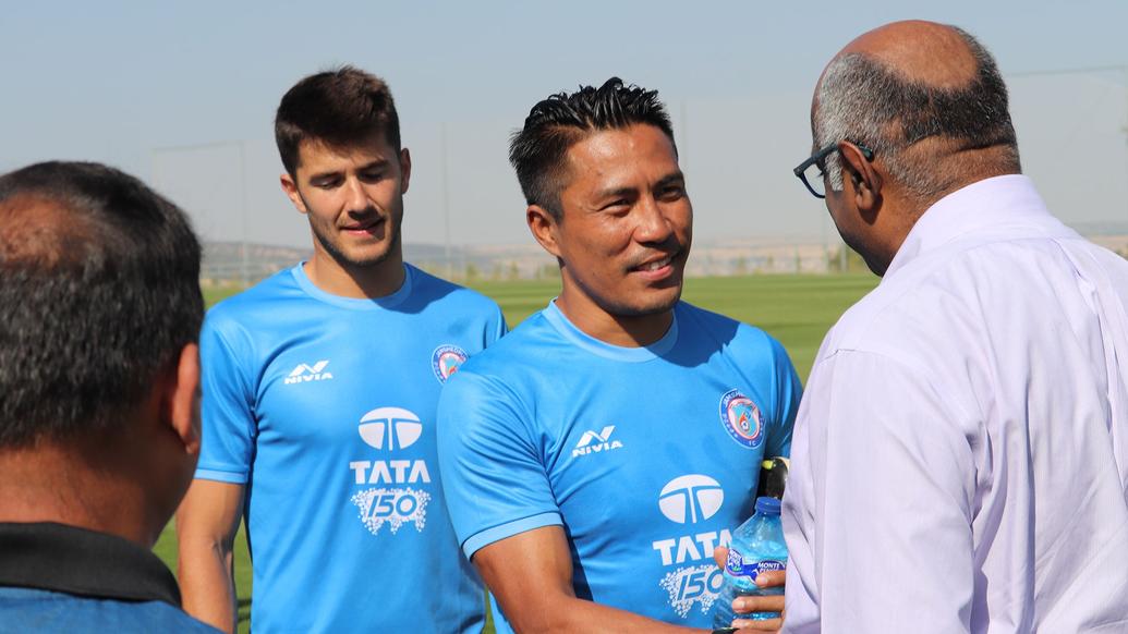 Jamshedpur FC chairman Mr. Sunil Bhaskaran visits the training camp in Madrid, Spain