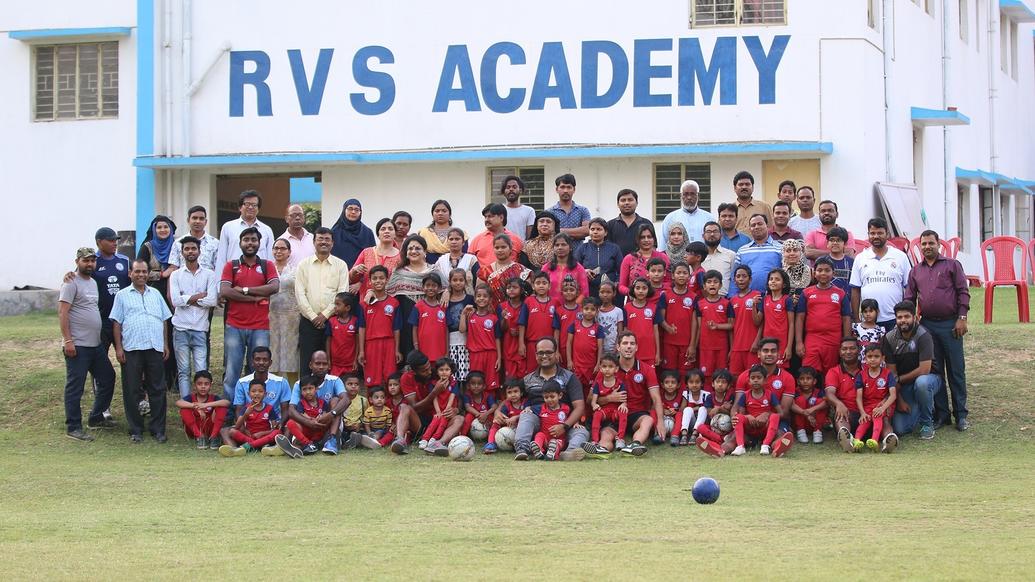 Pablo, Farukh and Augustin visit RVS Academy Football School for knowledge sharing