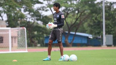 Jamshedpur FC practice ahead of their match with Minerva Punjab FC in the Hero Super Cup Jamshedpur FC practice ahead of their match with Minerva Punjab FC in the Hero Super Cup
