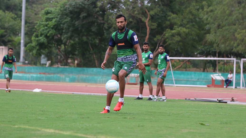 Jamshedpur FC practice ahead of their match with Minerva Punjab FC in the Hero Super Cup