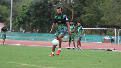 Jamshedpur FC practice ahead of their match with Minerva Punjab FC in the Hero Super Cup Jamshedpur FC practice ahead of their match with Minerva Punjab FC in the Hero Super Cup