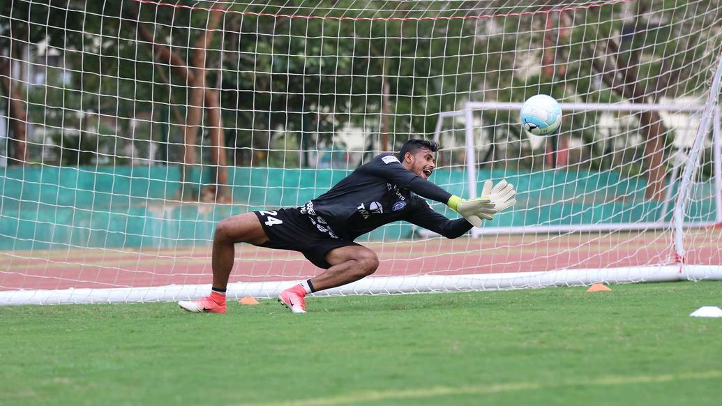 Jamshedpur FC practice ahead of their match with Minerva Punjab FC in the Hero Super Cup Jamshedpur FC practice ahead of their match with Minerva Punjab FC in the Hero Super Cup