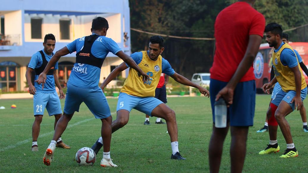 Jamshedpur FC squad training ahead of a tough match against FC Goa