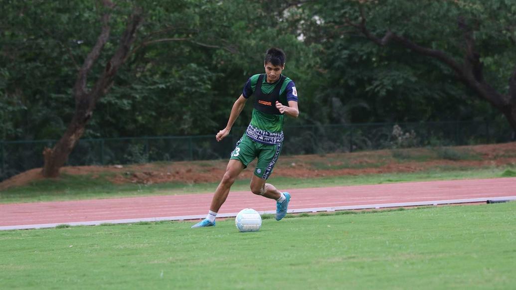 Jamshedpur FC practice ahead of their match with Minerva Punjab FC in the Hero Super Cup Jamshedpur FC practice ahead of their match with Minerva Punjab FC in the Hero Super Cup