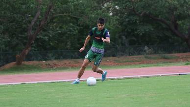 Jamshedpur FC practice ahead of their match with Minerva Punjab FC in the Hero Super Cup Jamshedpur FC practice ahead of their match with Minerva Punjab FC in the Hero Super Cup