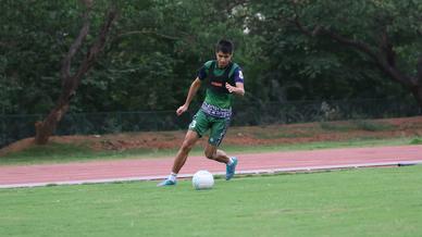 Jamshedpur FC practice ahead of their match with Minerva Punjab FC in the Hero Super Cup