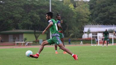 Jamshedpur FC practice ahead of their match with Minerva Punjab FC in the Hero Super Cup Jamshedpur FC practice ahead of their match with Minerva Punjab FC in the Hero Super Cup