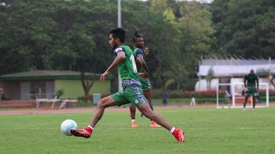 Jamshedpur FC practice ahead of their match with Minerva Punjab FC in the Hero Super Cup