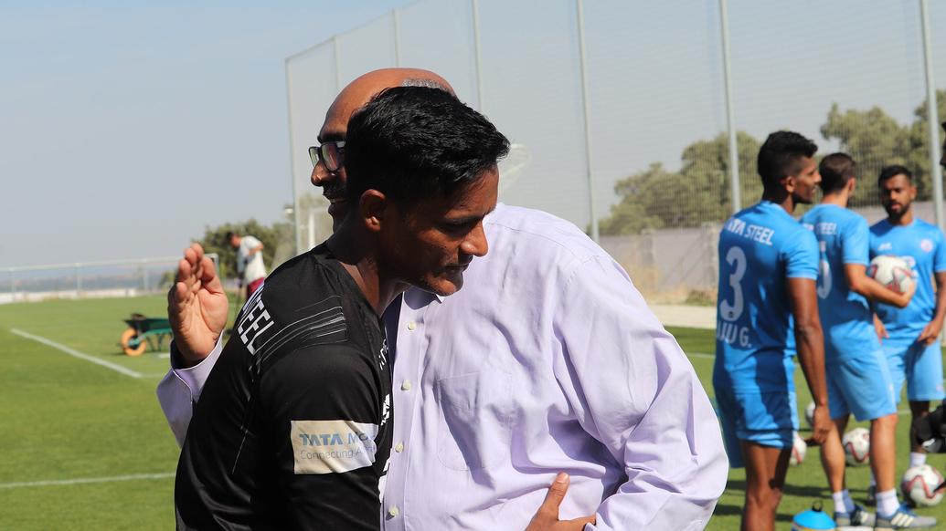 Jamshedpur FC chairman Mr. Sunil Bhaskaran visits the training camp in Madrid, Spain